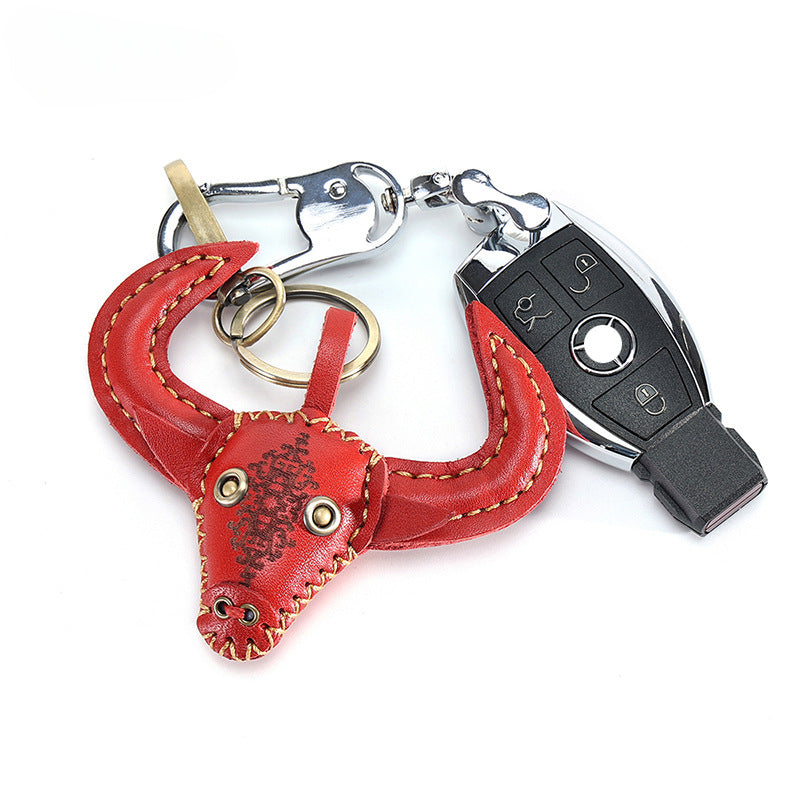 Wholesale Multifunctional Cowhide Animal Keychain